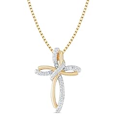 Diamond cross necklace for sale  Delivered anywhere in USA 