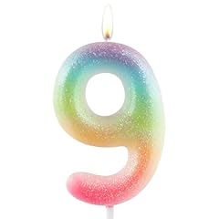 Candela colorata glitterata usato  Spedito ovunque in Italia 