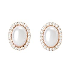 Pearl clip earrings for sale  Delivered anywhere in USA 