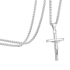 Silver cross necklace for sale  Delivered anywhere in UK