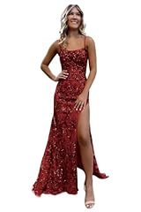 Vccicany burgundy prom for sale  Delivered anywhere in USA 