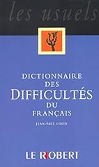 Dictionnaire difficultés fran d'occasion  Livré partout en France