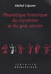 Phonétique historique mycéni d'occasion  Livré partout en France