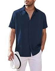 Coofandy men guayabera for sale  Delivered anywhere in USA 