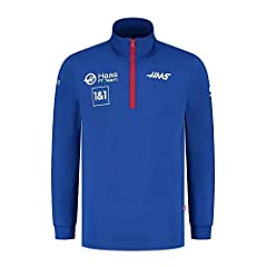 Haas Racing F1 2022 Men's Team Fitted 1/4 Zip Sweatshirt, Blue, Medium for sale  Delivered anywhere in Canada