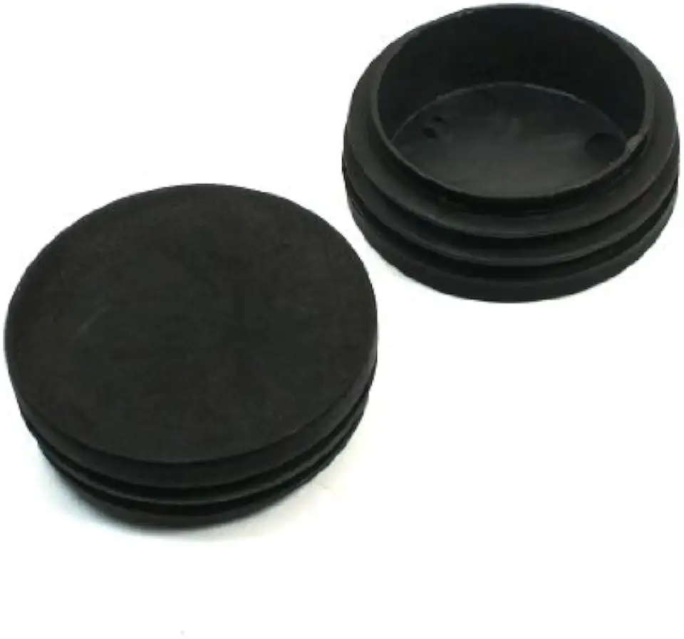 N/A ronde kunststof deksel voor buiskappen, 50 mm diameter, 2 stuks, zwart tweedehands  