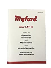 Myford manual ml7 for sale  Delivered anywhere in UK