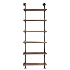 Diwhy Industrial Pipe Shelves Rustic Modern Wood Ladder, used for sale  Delivered anywhere in USA 