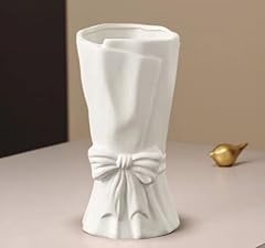 Bow vase white for sale  Delivered anywhere in USA 