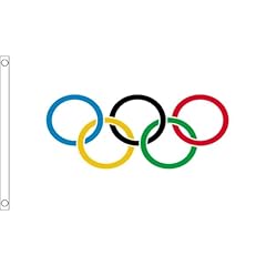 Olympic flag 5ft for sale  Delivered anywhere in UK