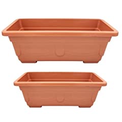 FabFinds Garden Esquire Trough Planter Terracotta Style for sale  Delivered anywhere in UK