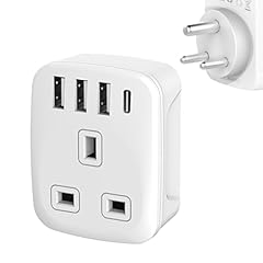 India plug adapters for sale  Delivered anywhere in UK