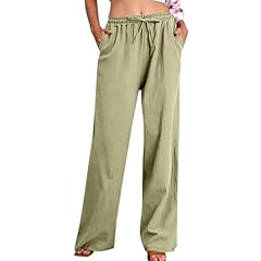 Linen wide leg for sale  Delivered anywhere in UK