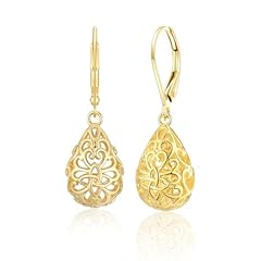 Gold filigree drop for sale  Delivered anywhere in UK