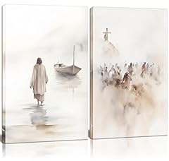 2pcs framed jesus for sale  Delivered anywhere in USA 