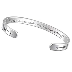 Bracelets manchettes citation d'occasion  Livré partout en France