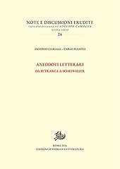 Aneddoti letterari. petrarca usato  Spedito ovunque in Italia 