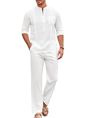 Coofandy men white for sale  Delivered anywhere in USA 
