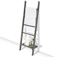 MyGift Vintage Gray Wood Wall Leaning Towel Ladder for sale  Delivered anywhere in USA 