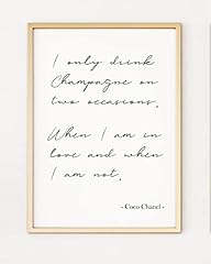Chanel champagne quote for sale  Delivered anywhere in UK