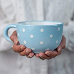 City to Cottage® Light Sky Blue and White | Polka Dot for sale  Delivered anywhere in UK