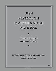 1934 plymouth maintenance for sale  Delivered anywhere in USA 