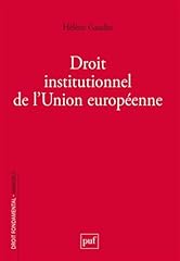 Droit institutionnel union d'occasion Droit institutionnel union d'occasion  Livré partout en France