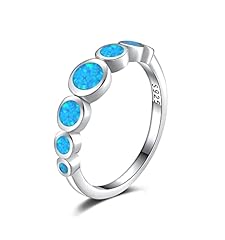 Blue opal rings for sale  Delivered anywhere in UK