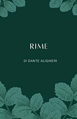 Rime dante alighieri usato  Spedito ovunque in Italia 