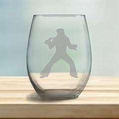 Elvis etched stemless for sale  Delivered anywhere in USA 