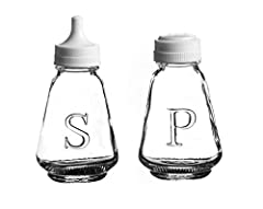 Glass salt pepper for sale  Delivered anywhere in Ireland