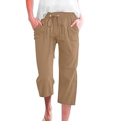 Linen trousers womens for sale  Delivered anywhere in UK