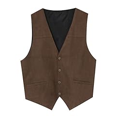 Tdeok suede vest for sale  Delivered anywhere in UK