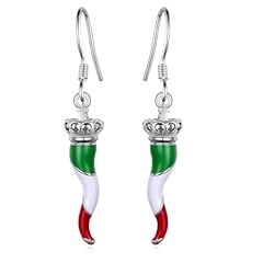 Italian horn earrings for sale  Delivered anywhere in USA 