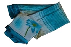 Tissu bleu brodé d'occasion  Livré partout en France