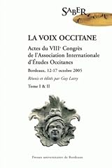 Voix occitane tomes d'occasion  Livré partout en France