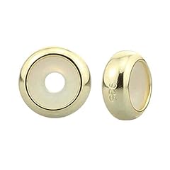 925 Sterling Silber Gold Clip Stopper Charms Rondelle gebraucht kaufen  Wird an jeden Ort in Deutschland