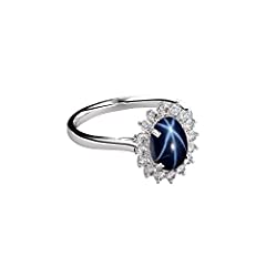 Genuine Blue Star Sapphire and Topaz Sterling Silver for sale  Delivered anywhere in USA 