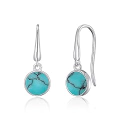 Synthetic Turquoise Drop Earrings, used for sale  Delivered anywhere in UK