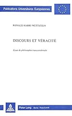 Discours véracité philosophi d'occasion  Livré partout en France