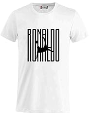 BrolloGroup T-Shirt Ronaldo Maglietta Manica Corta Personalizzata PS 27431-RONALDO-9/11 Anni-Bianco usato  Spedito ovunque in Italia 