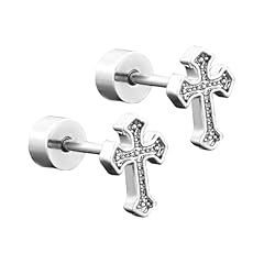 Cross earrings titanium for sale  Delivered anywhere in USA 