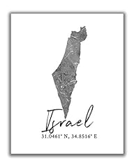 Israel map wall for sale  Delivered anywhere in USA 