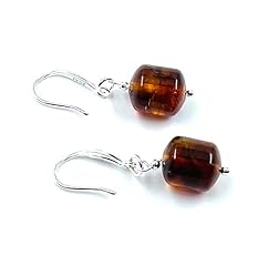 Amber earrings sterling for sale  Delivered anywhere in UK