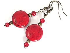Boucles oreilles rouge d'occasion  Livré partout en France