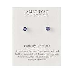 February birthstone earrings for sale  Delivered anywhere in UK