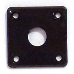 Square guitar input jack plate in black including screws for sale  Delivered anywhere in UK
