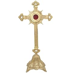 Brass cross reliquary for sale  Delivered anywhere in USA 