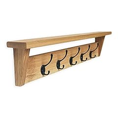 Off the Grain Oak Coat Rack with Shelf | Wooden Wall for sale  Delivered anywhere in UK