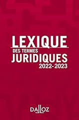 Lexique termes juridiques d'occasion  Livré partout en France
